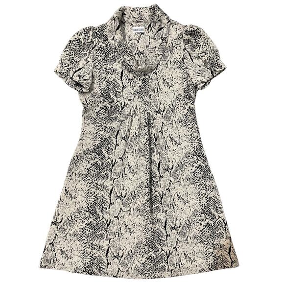 Marvin Richards Textured Snakeskin Design Fit and Flare Dress Cowl Women’s sz 4 - Picture 1 of 12
